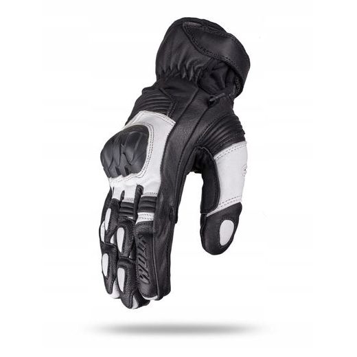 WOLF BANDIT WHITE KOŽENÉ RUKAVICE NA MOTORKU