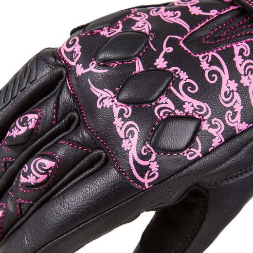 WOLF FIORI PINK DÁMSKÉ KOŽENÉ RUKAVICE NA MOTORKU