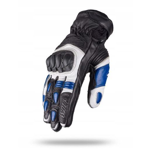 WOLF BANDIT BLUE KOŽENÉ RUKAVICE NA MOTORKU