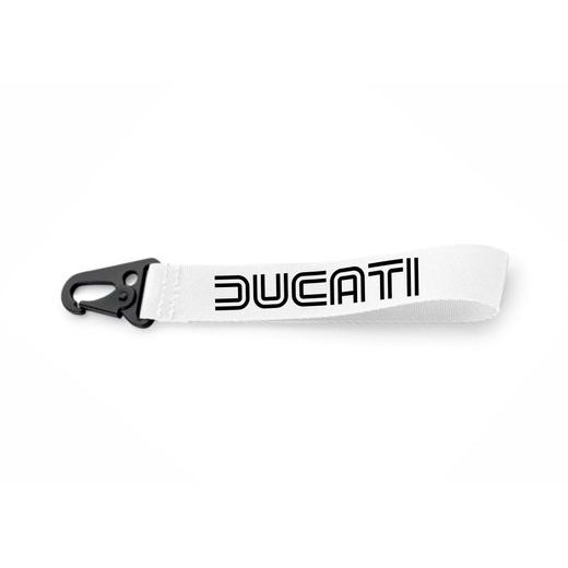 KLÍČENKA S MOTIVEM DUCATI - BÍLÁ