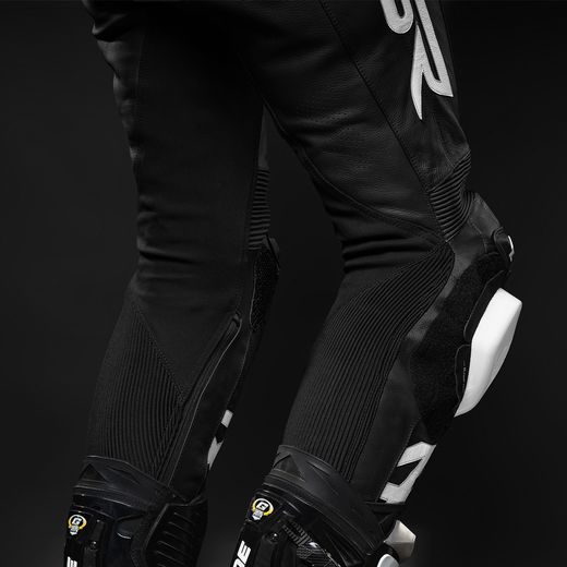 KOŽENÉ KALHOTY NA MOTORKU 4SR TR 3 EVO BLACK/WHITE
