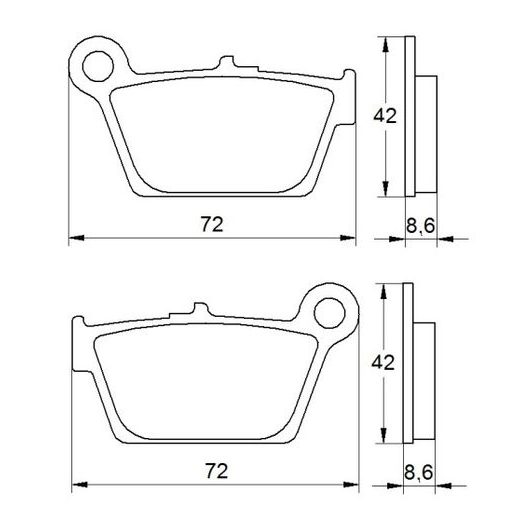 BRZDOVÉ DESTIČKY ACCOSSATO AGPP188 ST