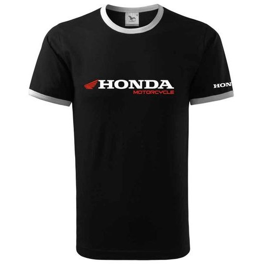 PÁNSKÉ TRIKO S MOTIVEM HONDA MOTORCYCLE 2 - ČERNÉ