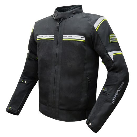 PÁNSKÁ TEXTILNÍ MOTO BUNDA SPARK BREEZE - FLUO