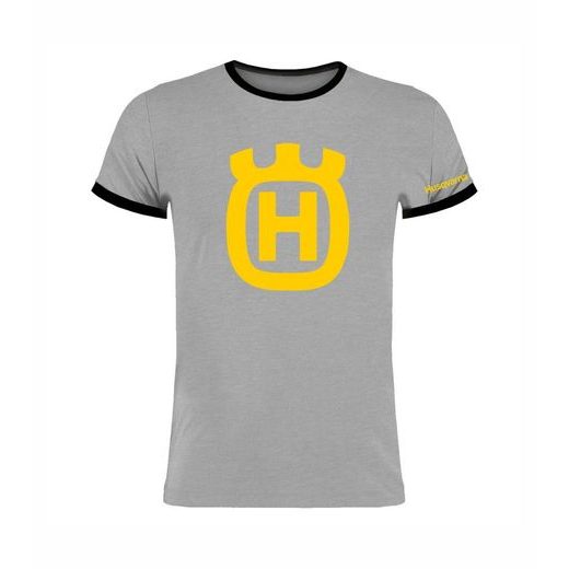 PÁNSKÉ TRIKO S MOTIVEM HUSQVARNA -ŠEDÉ