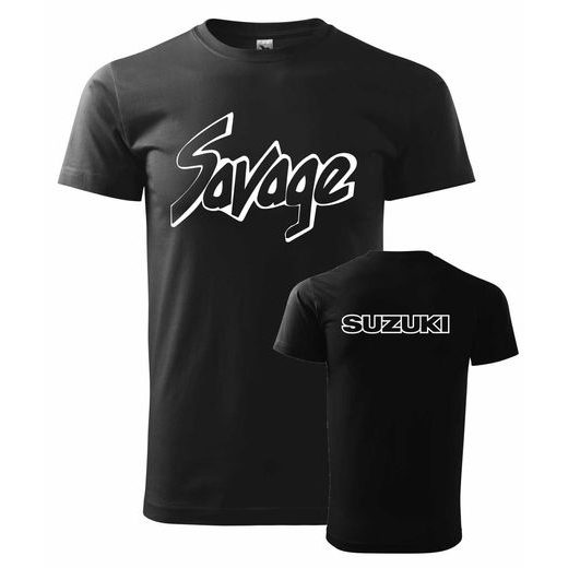 PÁNSKÉ TRIKO S MOTIVEM SUZUKI SAVAGE - ČERNÉ