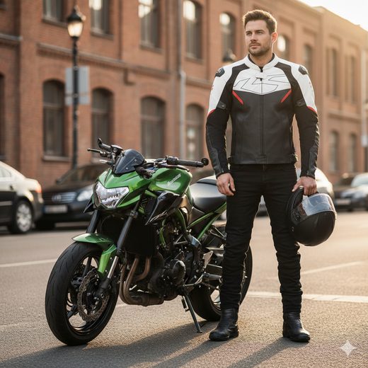 KOŽENÁ BUNDA IXS ACE 1.0 X2-221206 ČERNO-BÍLO-ČERVENÁ