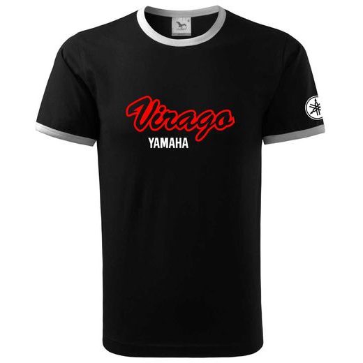 PÁNSKÉ TRIKO S MOTIVEM YAMAHA VIRAGO 1 - ČERNÉ
