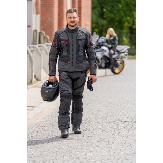 PÁNSKÁ TEXTILNÍ MOTO BUNDA SPARK TRAILMASTER - ŠEDÁ