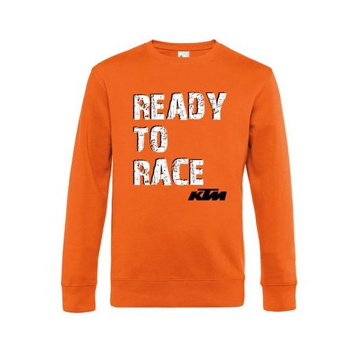 PÁNSKÁ MIKINA S MOTIVEM KTM READY TO RACE - ORANŽOVÁ