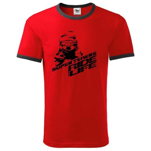 PÁNSKÉ TRIKO S MOTIVEM YAMAHA SUPERTENERE RIDE FOR LIFE - ČERVENÉ