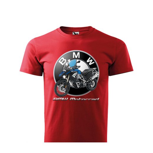 PÁNSKÉ TRIKO S MOTIVEM BMW F 800 GS MOTORRAD - ČERVENÉ