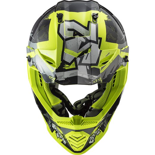 LS2 MX437 FAST EVO MINI CRUSHER BLACK YELLOW