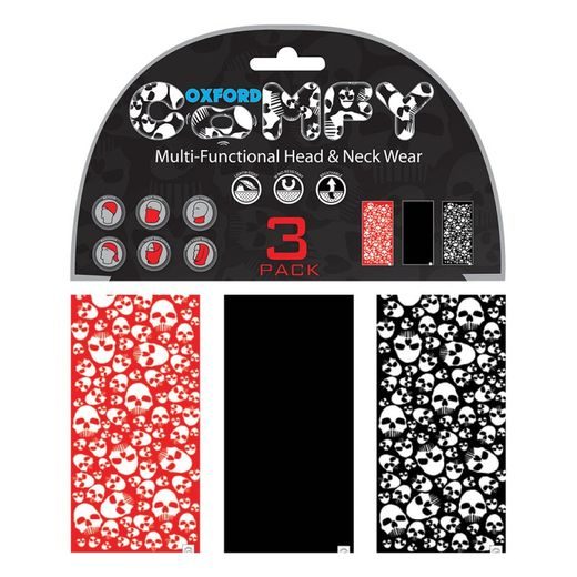 SADA MULTIFUNKČNÍCH ŠÁTKŮ OXFORD COMFY SKULLS ŠÁTEK NW106