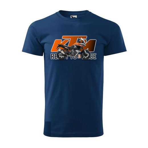 PÁNSKÉ TRIKO S MOTIVEM KTM ADVENTURE - TMAVĚ MODRÉ