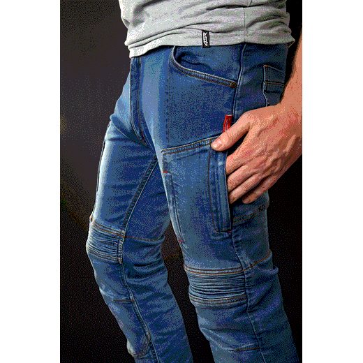 KEVLAROVÉ JEANSY 4SR CLUB SPORT BLUE