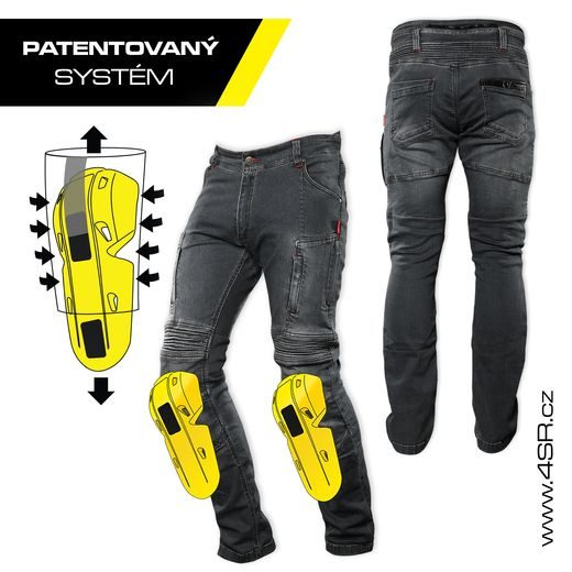 KEVLAROVÉ JEANSY 4SR CLUB SPORT GREY