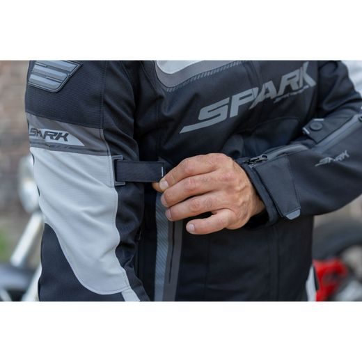 PÁNSKÁ TEXTILNÍ MOTO BUNDA SPARK MAVERICK - ŠEDÁ