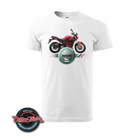 PÁNSKÉ TRIKO S MOTIVEM BENELLI BN251 - BÍLÉ