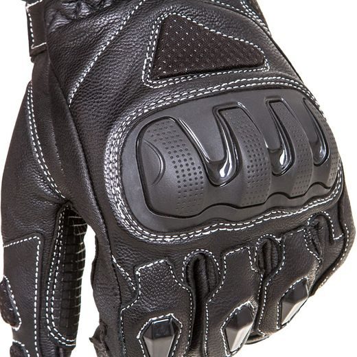 WOLF HAWK BLACK KOŽENÉ RUKAVICE NA MOTORKU
