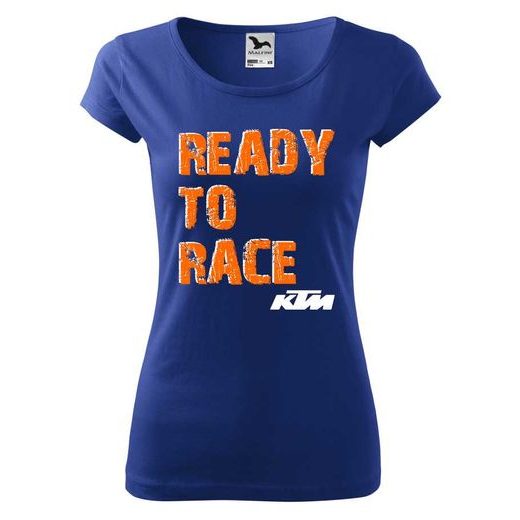 DÁMSKÉ TRIKO S MOTIVEM KTM READY TO RACE - KRÁLOVSKY MODRÉ