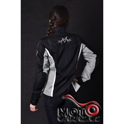 DÁMSKÁ BUNDA NA MOTORKU NERVE UNIQUE STAR SILVER
