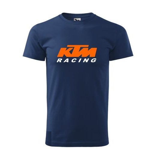 PÁNSKÉ TRIKO S MOTIVEM KTM RACING 3 - TMAVĚ MODRÉ