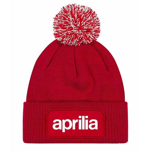 ZIMNÍ ČEPKA S BAMBULÍ A MOTIVEM APRILIA
