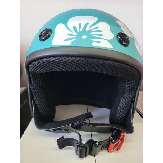 JET HELMA PROJECT FLOWERS BLUE