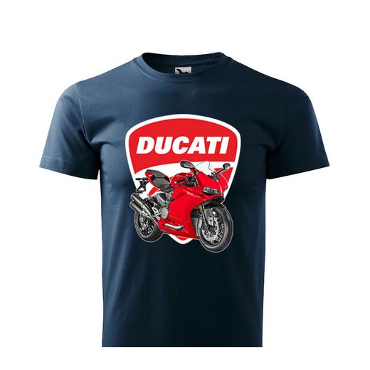 PÁNSKÉ TRIKO S MOTIVEM DUCATI 595 - TMAVĚ MODRÉ