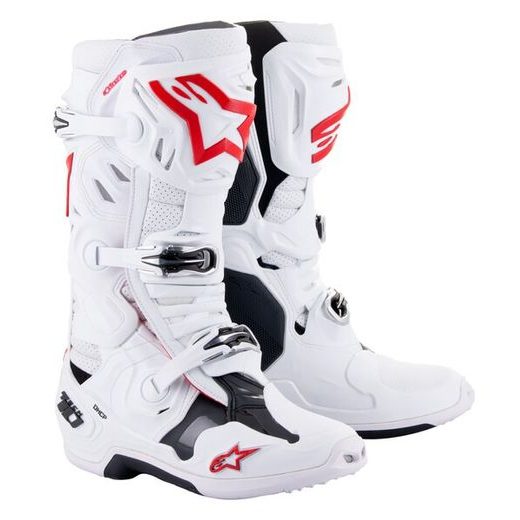 BOTY TECH 10 SUPERVENTED, ALPINESTARS, PERFOROVANÉ (BÍLÁ/ČERVENÁ/ČERNÁ) 2024