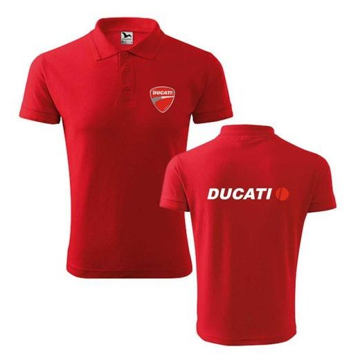 DÁMSKÉ POLO S MOTIVEM DUCATI - ČERVENÉ
