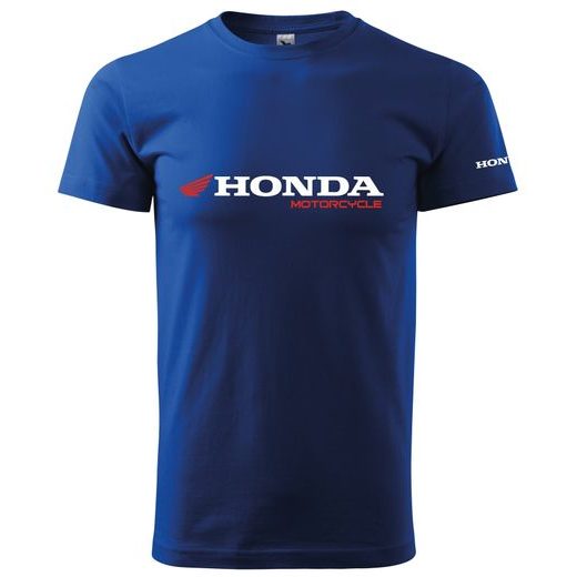 PÁNSKÉ TRIKO S MOTIVEM HONDA MOTORCYCLE - KRÁLOVSKY MODRÉ
