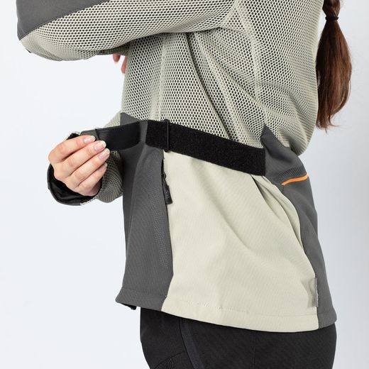 DÁMSKÁ BUNDA IXS TOURSTER-BIG AIR 1.0 X2-161605 TMAVĚ ŠEDÁ-OPATSKÝ KÁMEN-ORANŽOVÁ