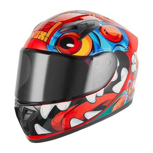 DĚTSKÁ PŘILBA NA MOTORKU NOX N731 KID SCRAPPY ČERVENÁ