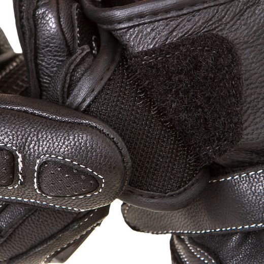 WOLF HAWK BLACK KOŽENÉ RUKAVICE NA MOTORKU