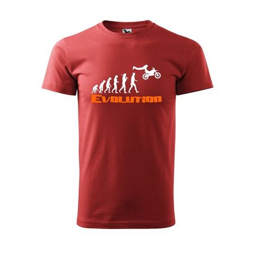 PÁNSKÉ TRIKO S MOTIVEM MOTOCROSS EVOLUTION - ČERVENÉ