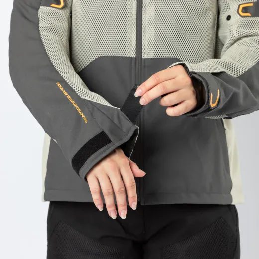 DÁMSKÁ BUNDA IXS TOURSTER-BIG AIR 1.0 X2-161605 TMAVĚ ŠEDÁ-OPATSKÝ KÁMEN-ORANŽOVÁ