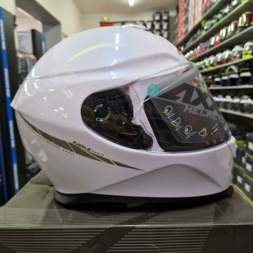 INTEGRÁLNÍ HELMA AXXIS EAGLE SV LESKLÁ BÍLÁ