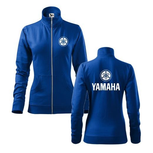 DÁMSKÁ MIKINA NA ZIP S MOTIVEM YAMAHA 1 - KRÁLOVSKY MODRÁ