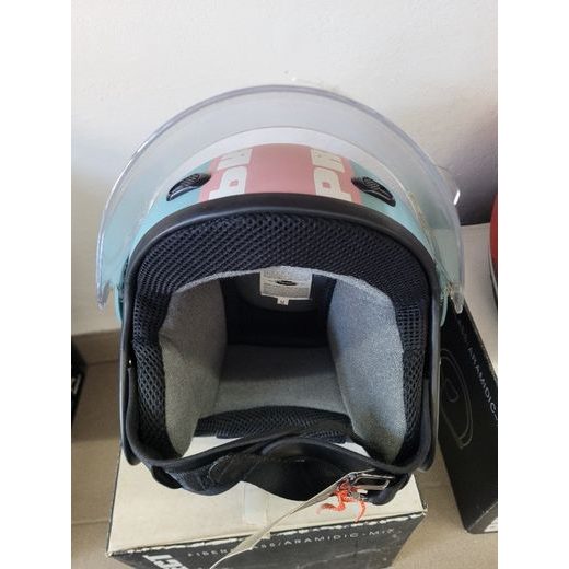 JET HELMA PROJECT FLASH BLUE/PINK - BEZ PLEXI