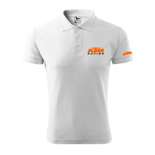 PÁNSKÉ POLO S MOTIVEM KTM RACING 1 - BÍLÉ