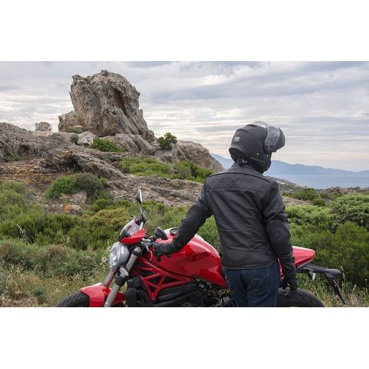 KOŽENÁ AIRBAGOVÁ BUNDA HELITE ROADSTER ČERNÁ