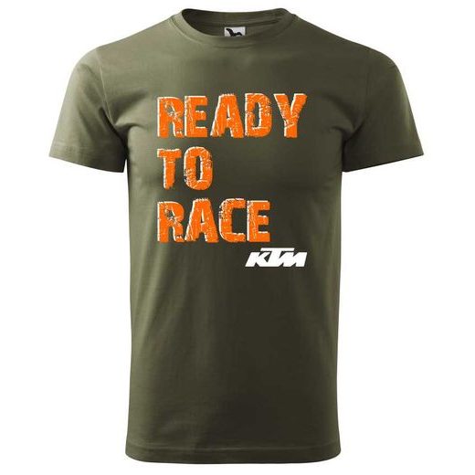 PÁNSKÉ TRIKO S MOTIVEM KTM READY TO RACE - MILITARY