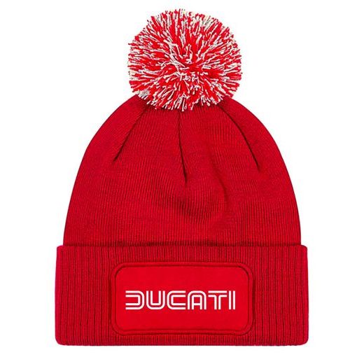 ZIMNÍ ČEPKA S BAMBULÍ A MOTIVEM DUCATI