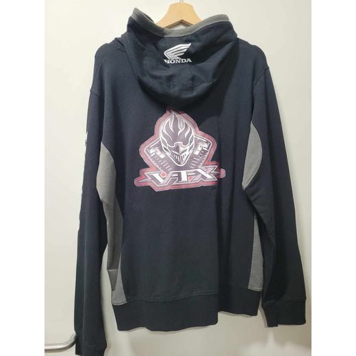 DÁMSKÁ MIKINA S KAPUCÍ A MOTIVEM HONDA VTX - ČERNÁ VÝPRODEJ