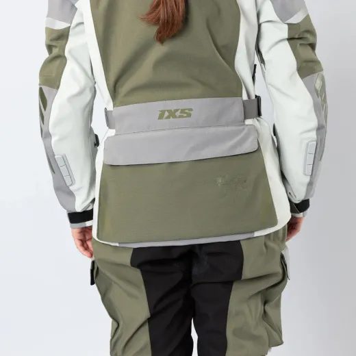 DÁMSKÁ BUNDA S LAMINOVANOU MEMBRÁNOU IXS VENTURE-STX 1.0 X2-011605 SVĚTLE ŠEDÁ-OLIVOVÁ