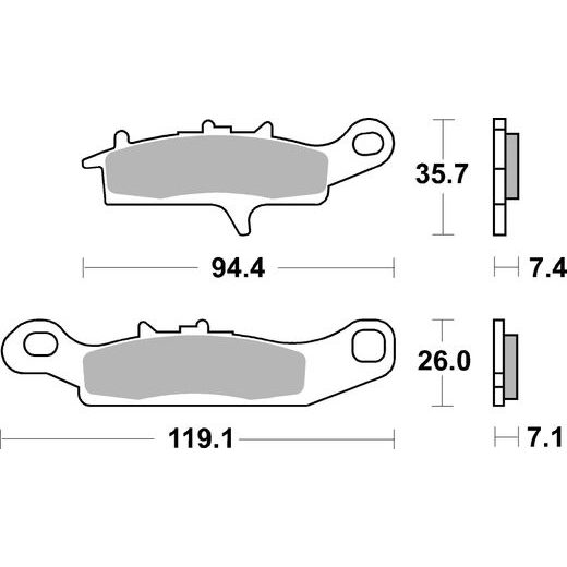 BRZDOVÉ DESTIČKY BREMBO 07KA25SD