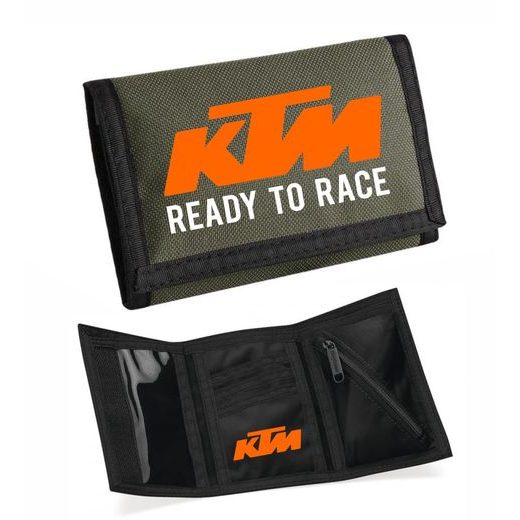 MOTO PENĚŽENKA S MOTIVEM KTM READY TO RACE - KHAKI