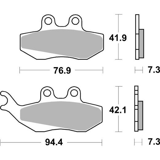 BRZDOVÉ DESTIČKY BREMBO 07012XS